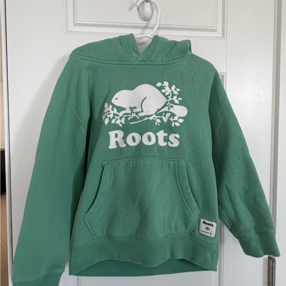 Roots Kids Hoodie in Mint Green